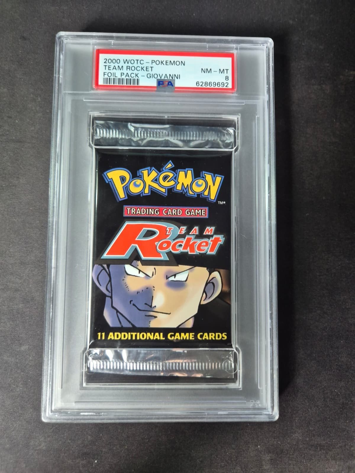 PSA 8 Team Rocket WOTC Booster Pack Vintage Giovanni very low POP! – Foto 1