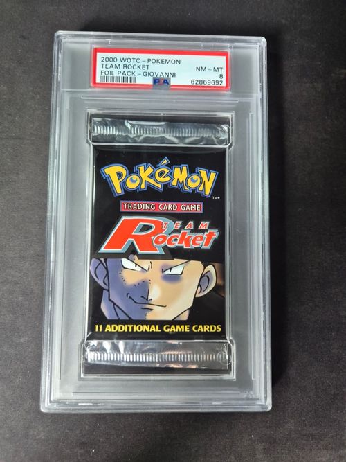 PSA 8 Team Rocket WOTC Booster Pack Vintage Giovanni very low POP!